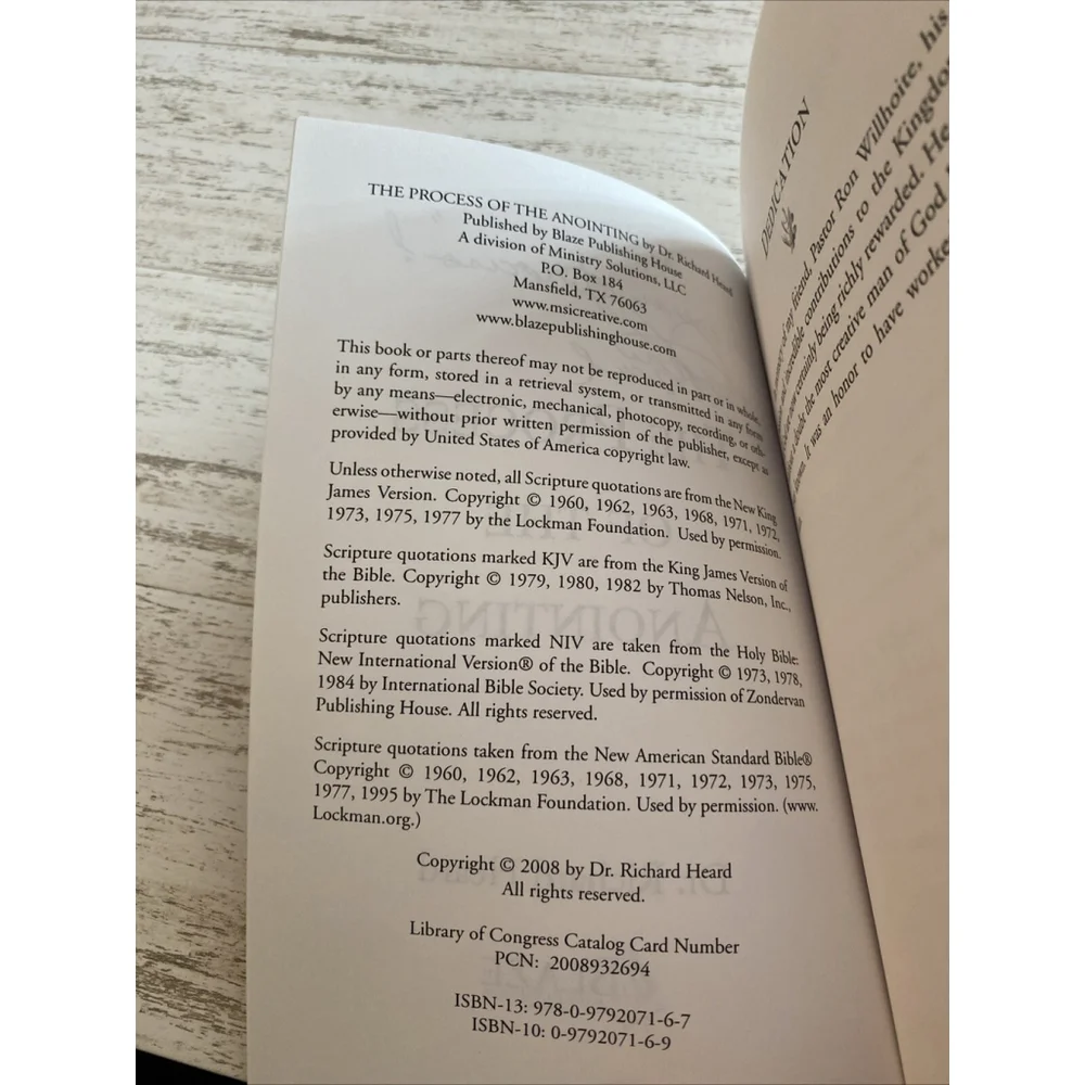Process of the Anointing by Richard Heard (2008, Trade Paperback)